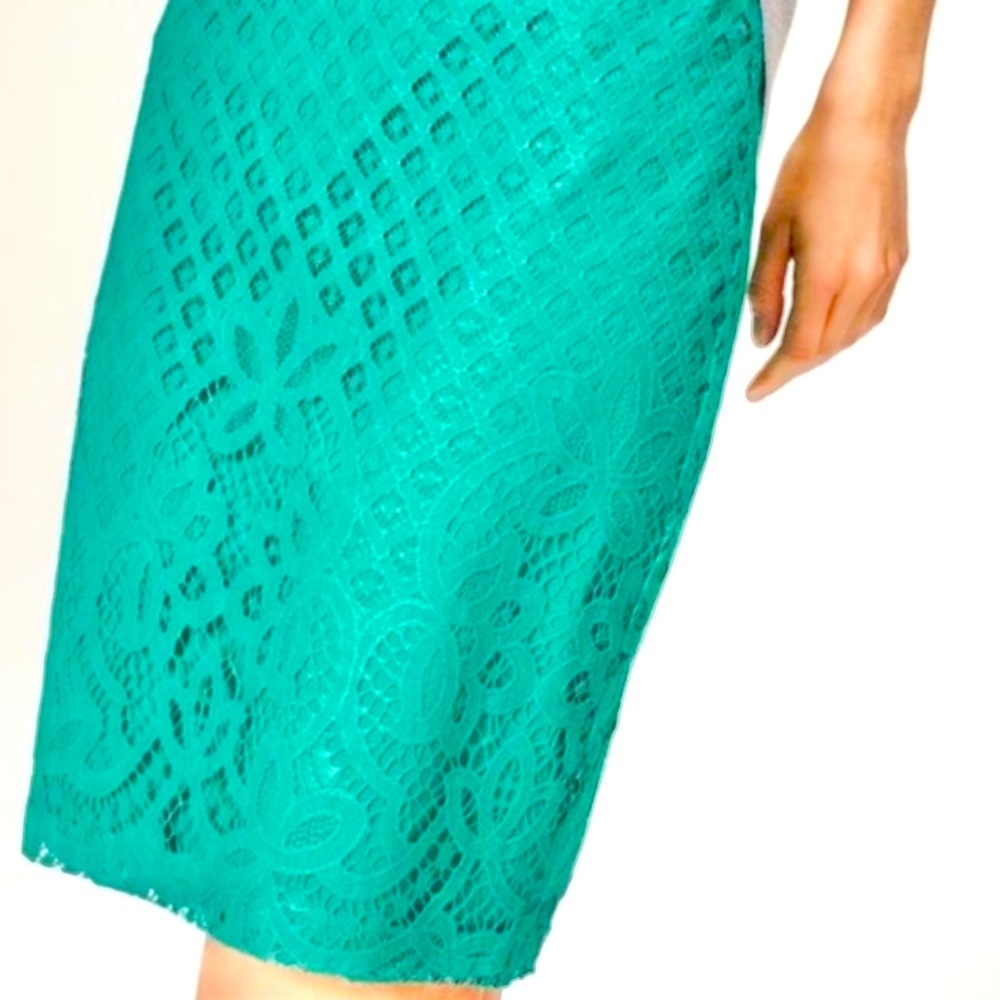 LOFT Lace Pencil Skirt - Green